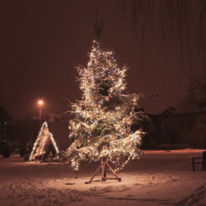 Skwer w Świątecznej odsłonie.